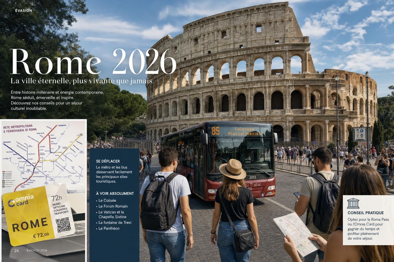 découvrez les différences entre le rome transport pass et l'omnia card pour choisir le pass idéal et profiter pleinement de votre visite à rome en 2026.