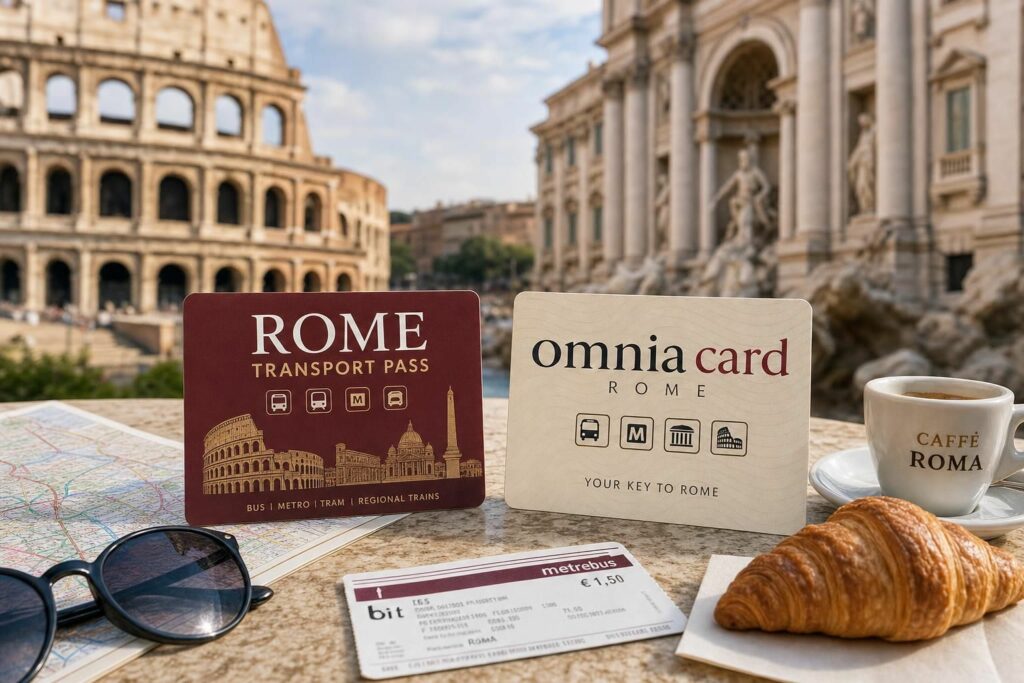 découvrez les différences entre le rome transport pass et l'omnia card pour bien choisir votre pass en 2026 et profiter pleinement de votre visite à rome.