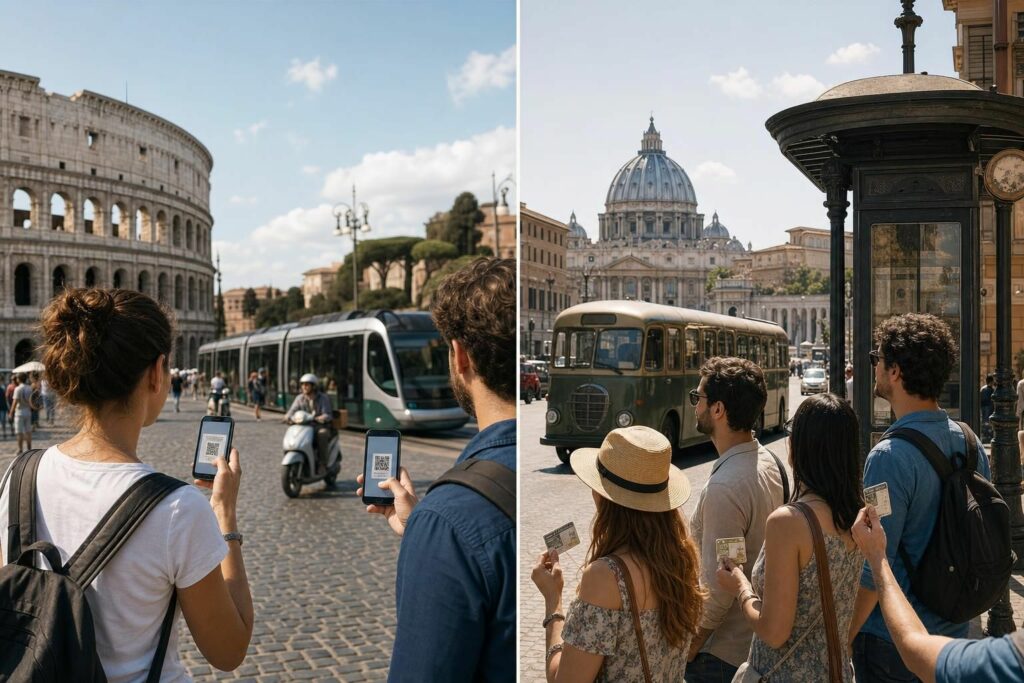 découvrez les différences entre le omnia pass et le rome city pass pour choisir le meilleur pass transport lors de votre séjour d'une semaine à rome en 2026. comparaison complète pour optimiser vos déplacements et visites.