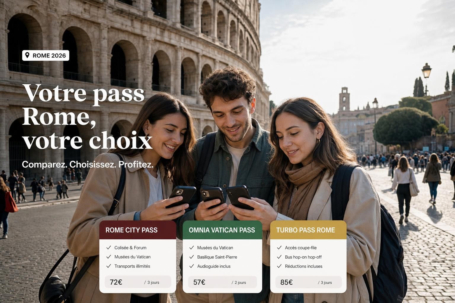découvrez quel pass choisir en 2026 entre le roma pass colisée et la roma wonder card pour profiter pleinement de rome et ses monuments incontournables.